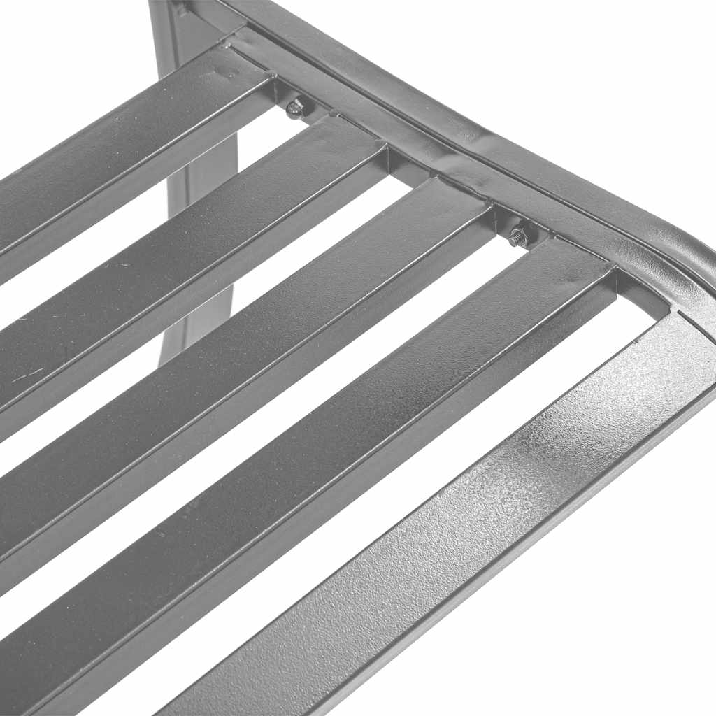 havebænk 120 cm stål sort