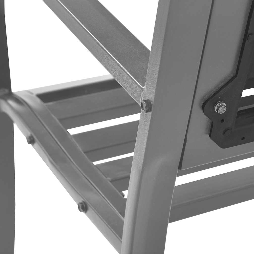 havebænk 120 cm stål sort
