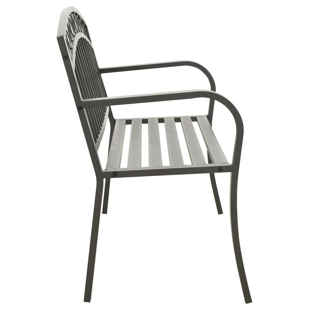 havebænk 120 cm stål grå