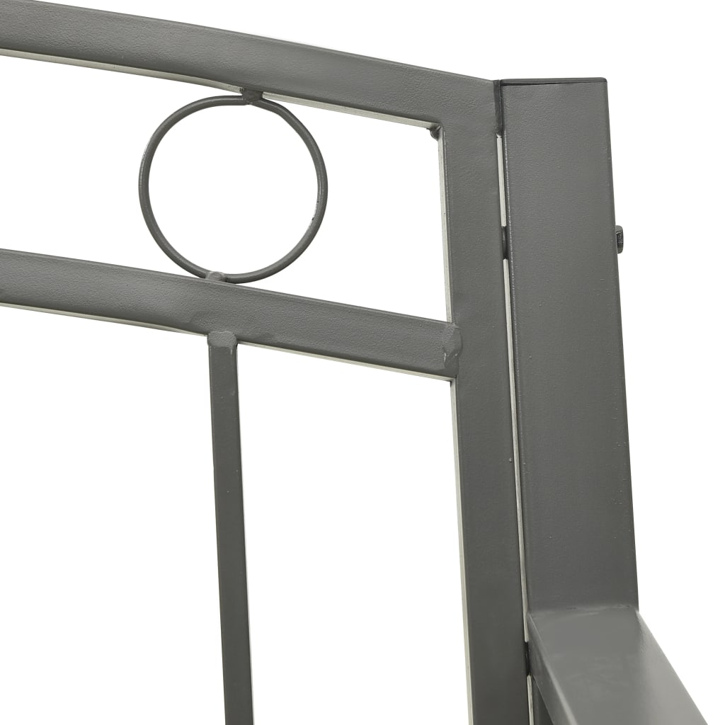 havebænk 120 cm stål grå