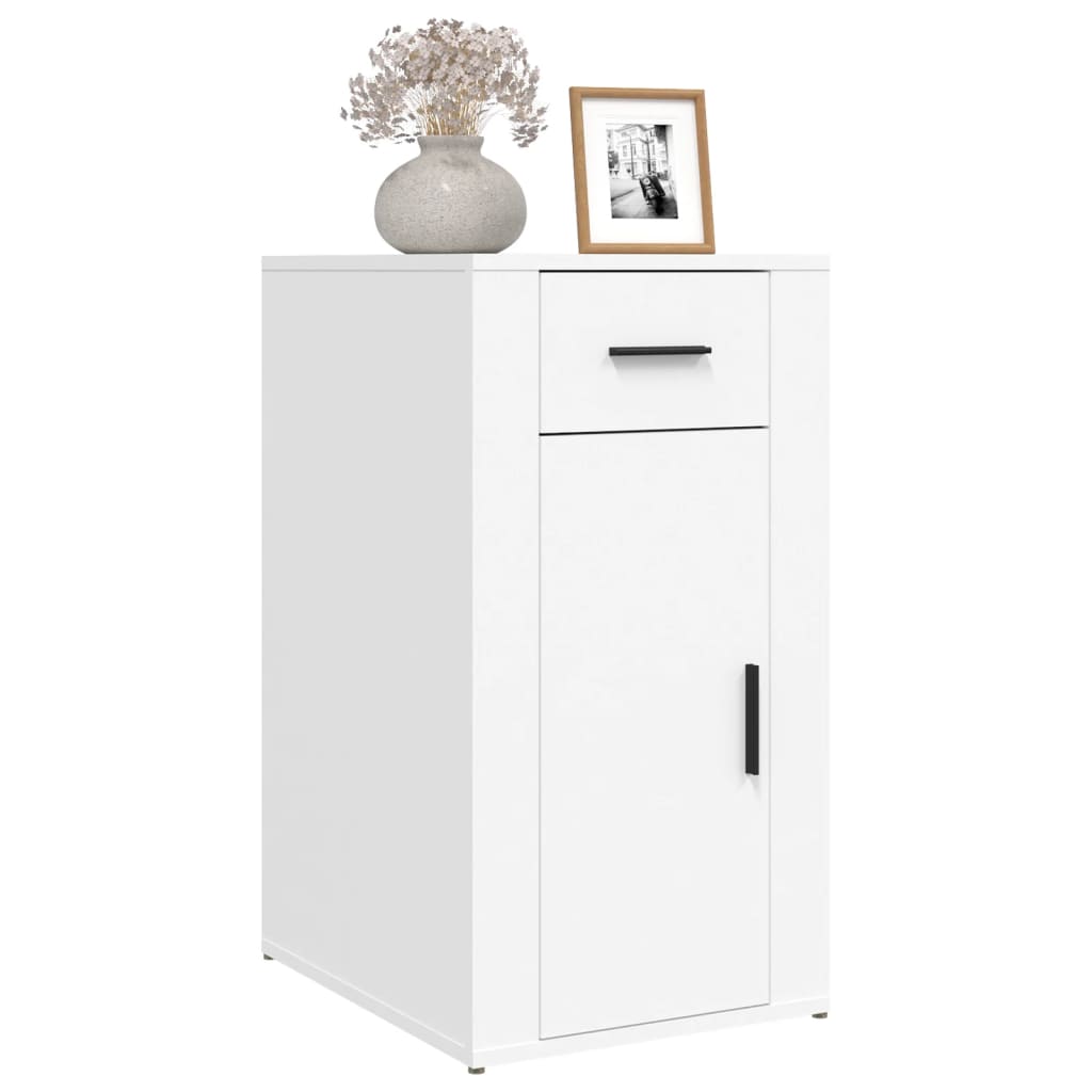skrivebordsskab 40x49x75 cm konstrueret træ hvid