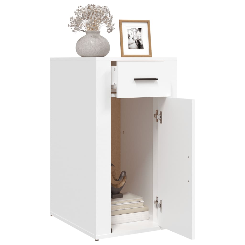 skrivebordsskab 40x49x75 cm konstrueret træ hvid