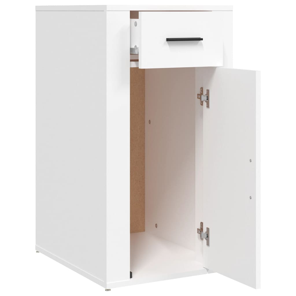 skrivebordsskab 40x49x75 cm konstrueret træ hvid