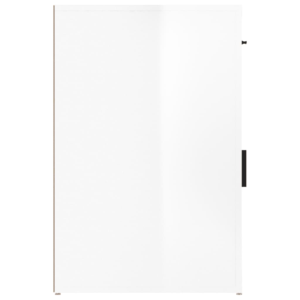 skrivebordsskab 40x49x75 cm konstrueret træ hvid højglans