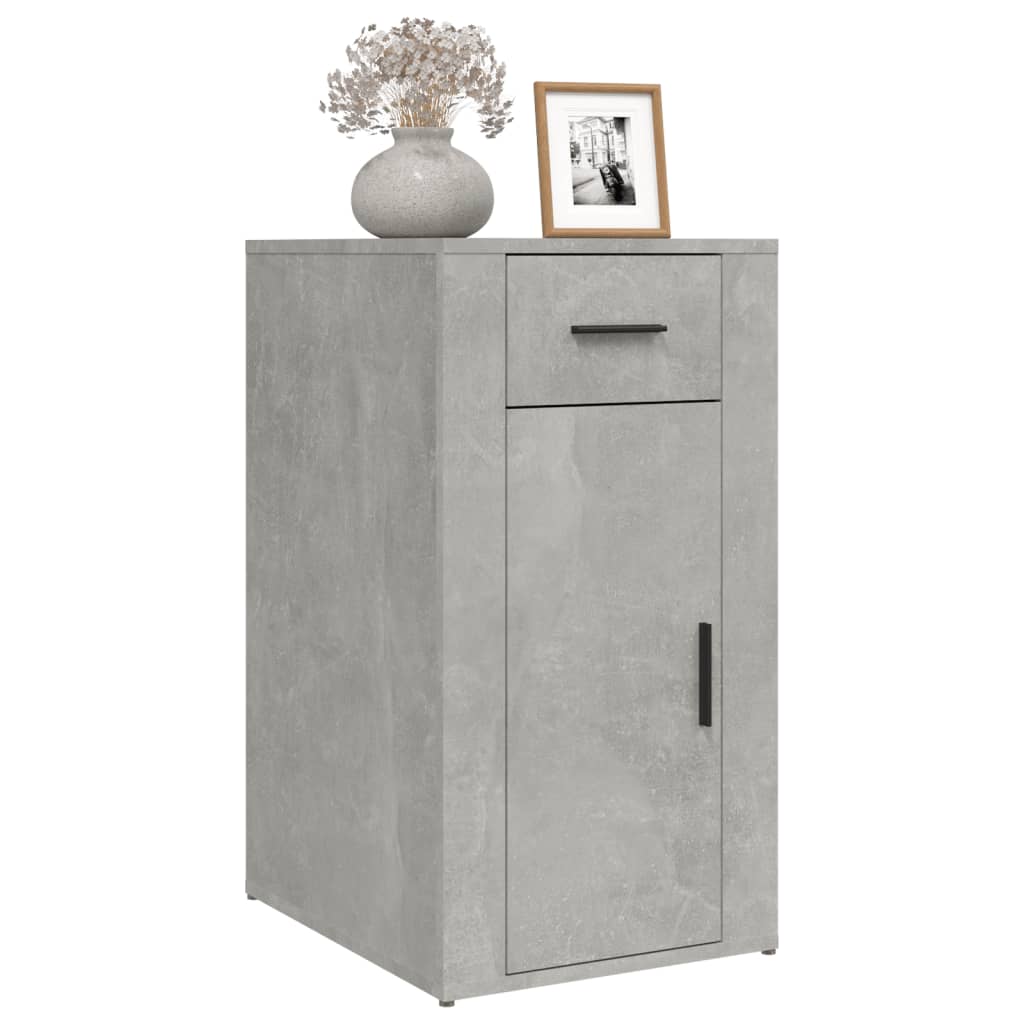 skrivebordsskab 40x49x75 cm konstrueret træ betongrå