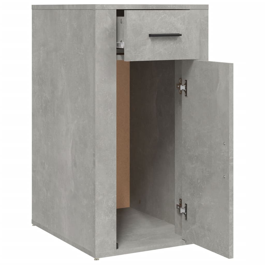skrivebordsskab 40x49x75 cm konstrueret træ betongrå