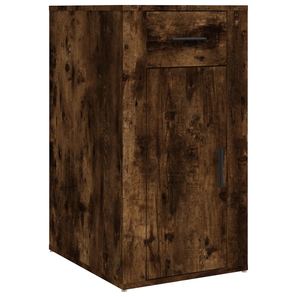 skrivebordsskab 40x49x75 cm konstrueret træ røget egetræsfarve