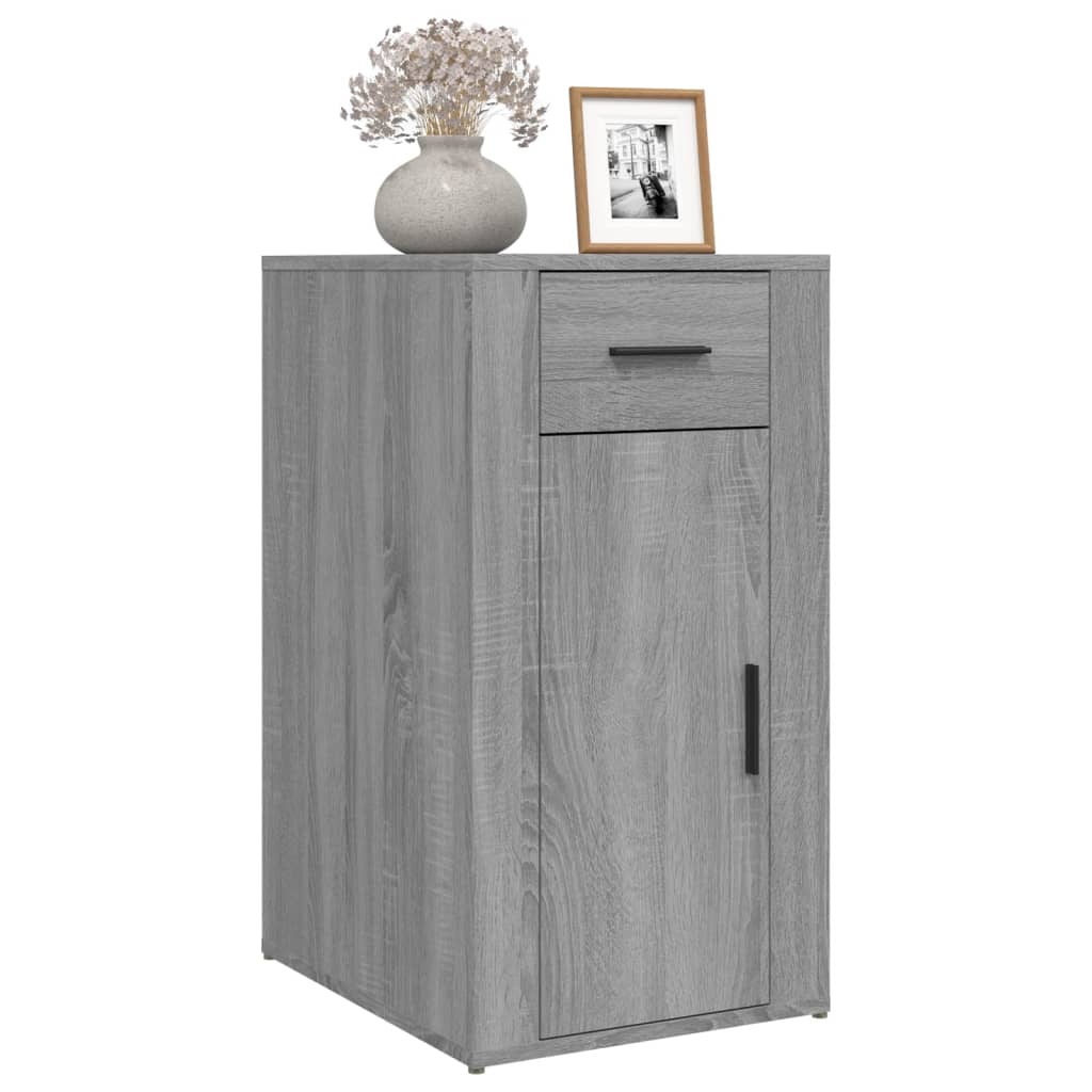 skrivebordsskab 40x49x75 cm konstrueret træ grå sonoma-eg