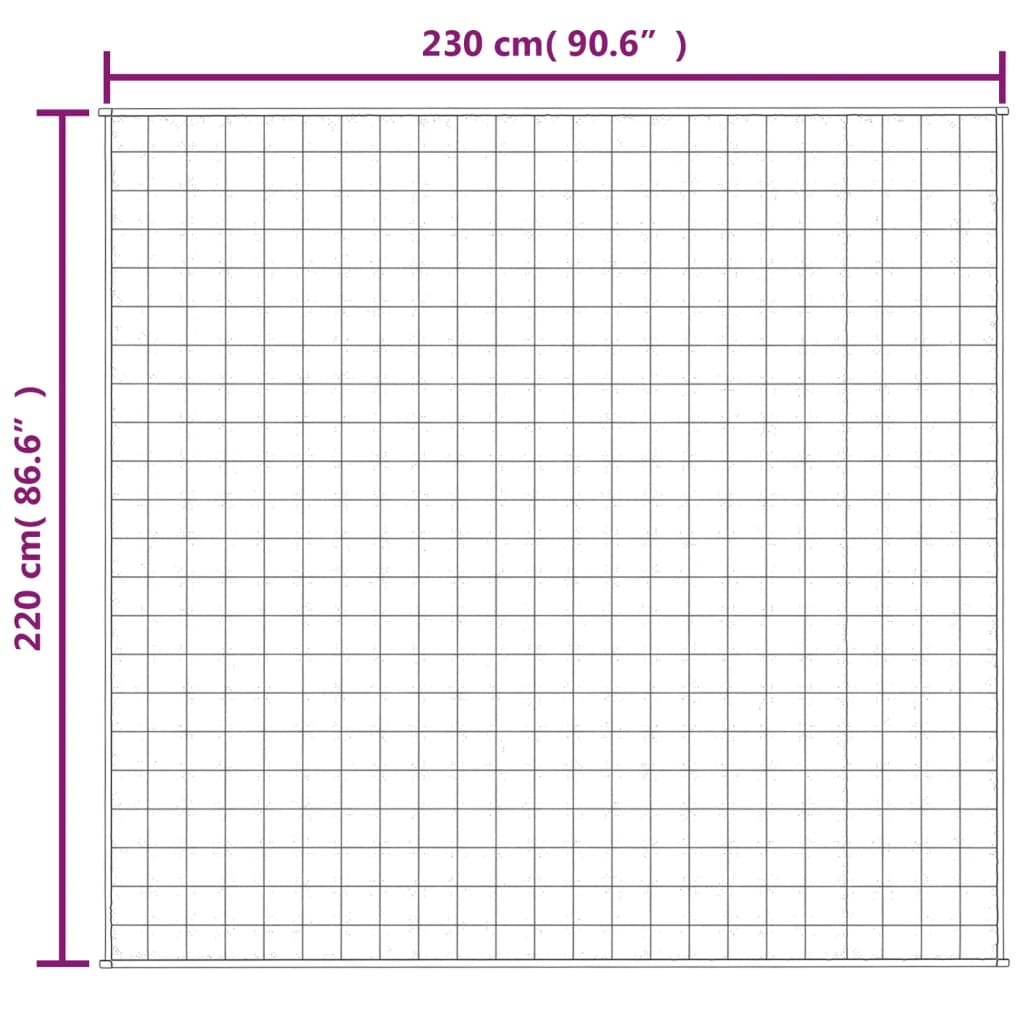 tyngdetæppe 220x230 cm 11 kg stof grå