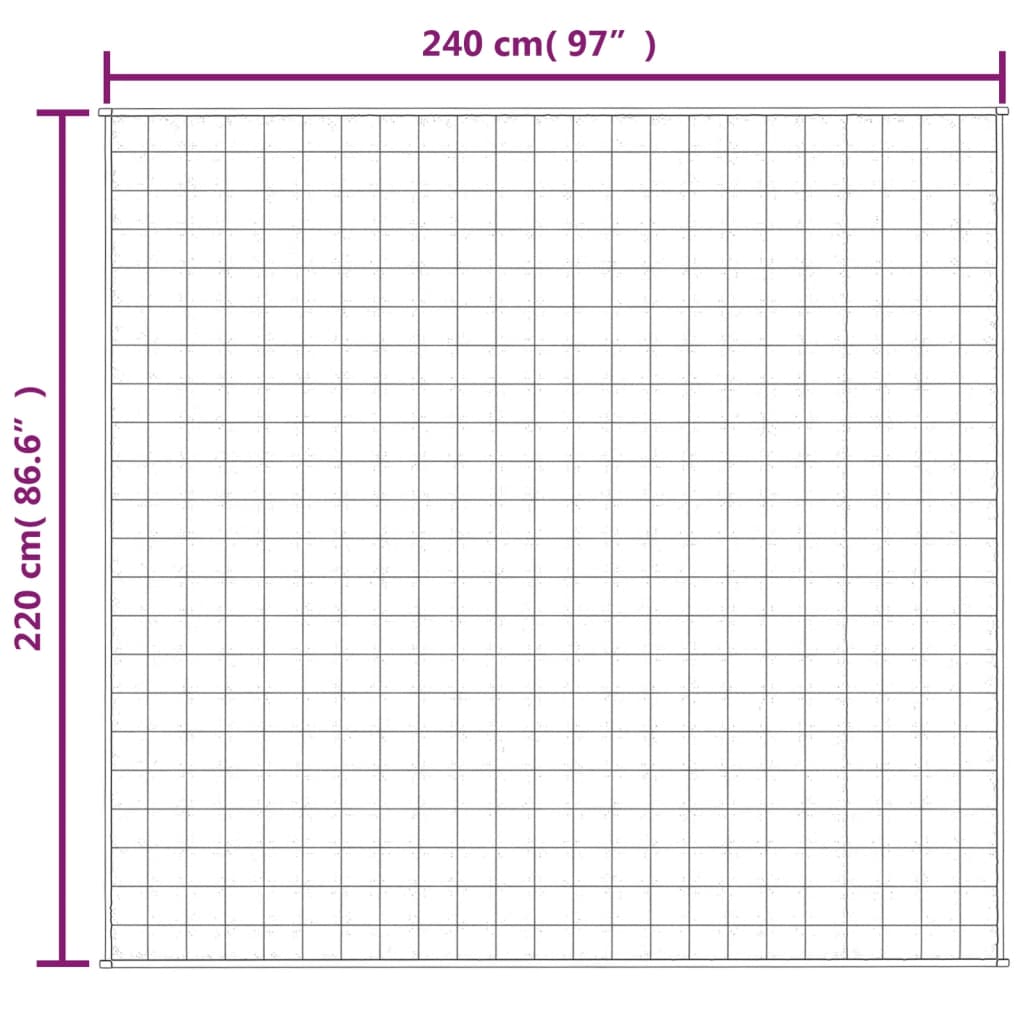 tyngdetæppe 220x240 cm 11 kg stof blå