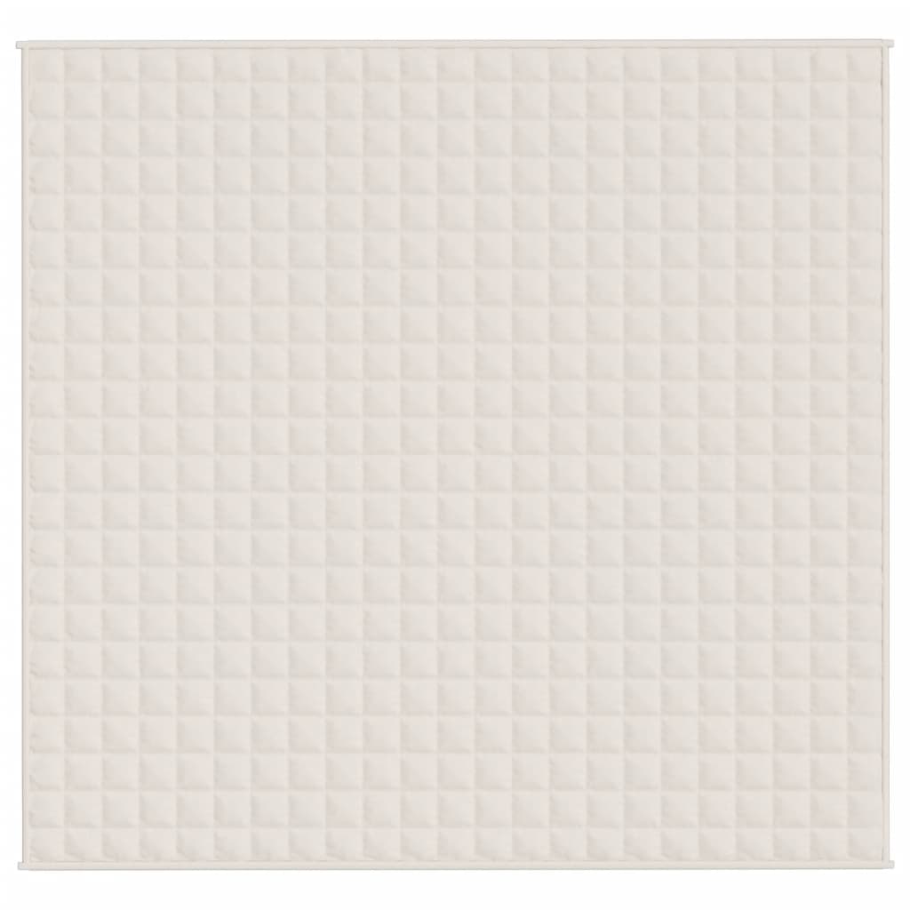 tyngdetæppe 220x240 cm 11 kg stof lys cremefarve