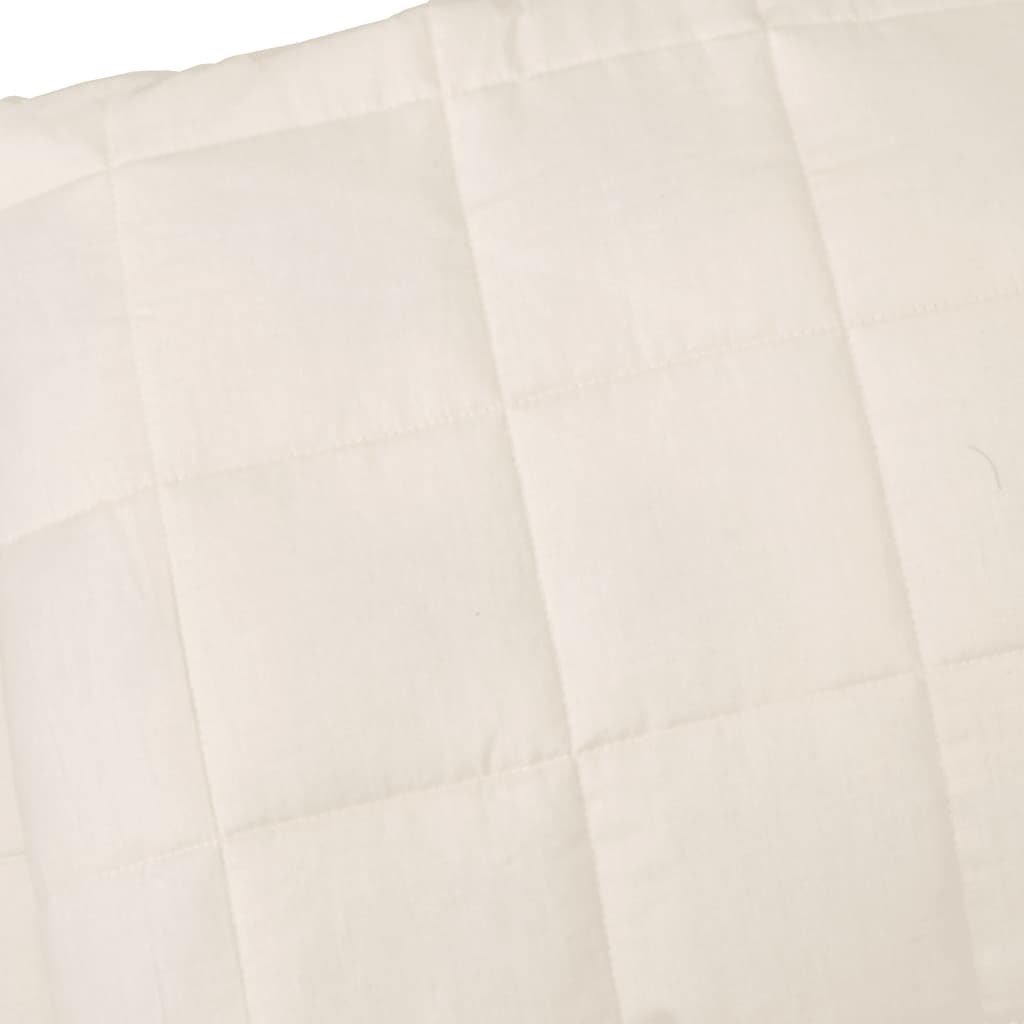 tyngdetæppe 220x240 cm 11 kg stof lys cremefarve