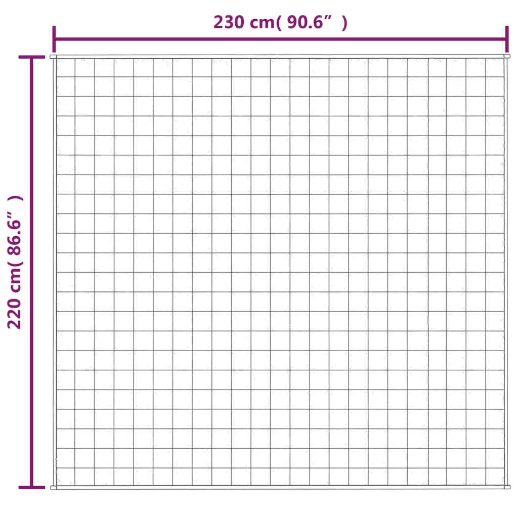 tyngdetæppe 220x230 cm 11 kg stof grå