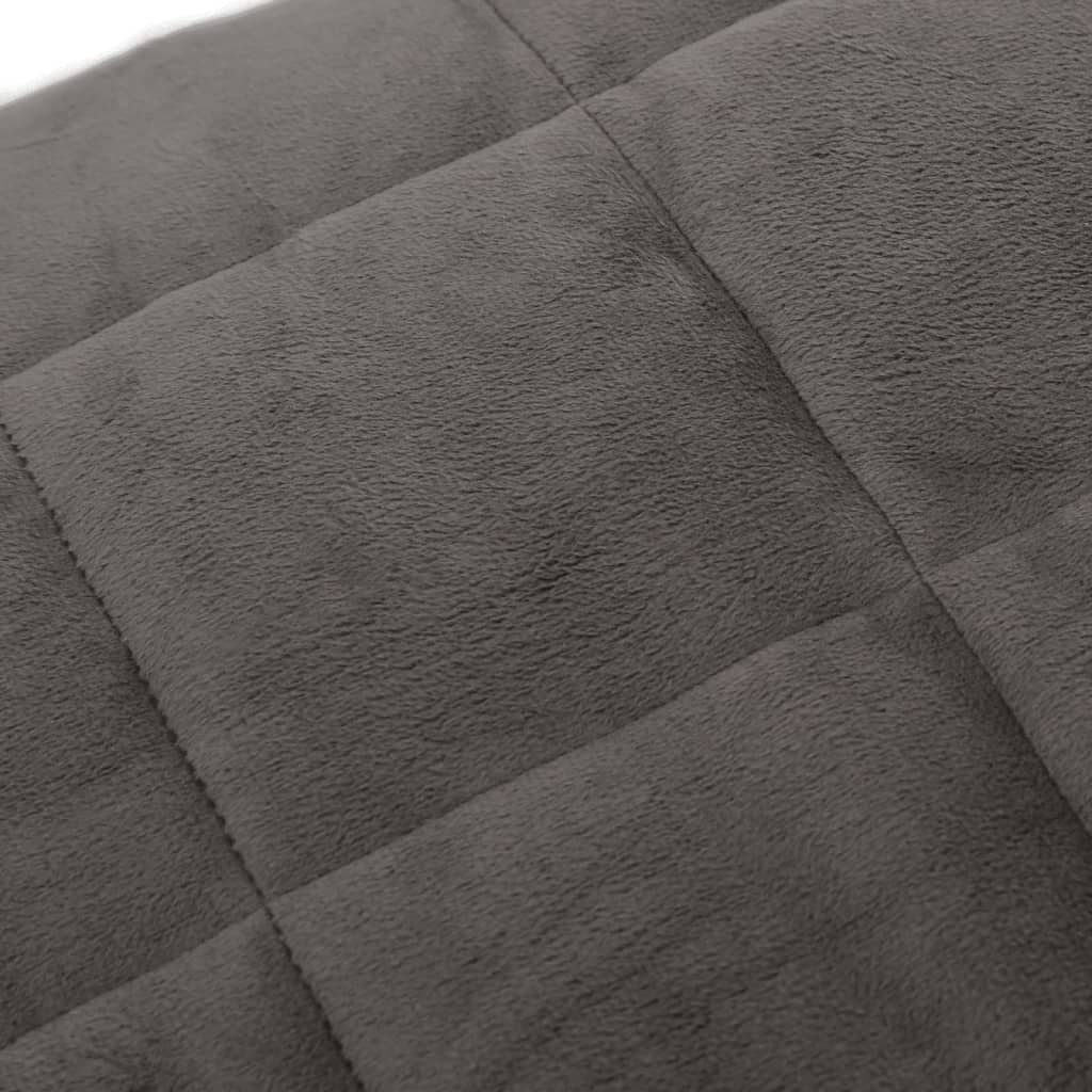 tyngdetæppe 220x230 cm 15 kg stof grå