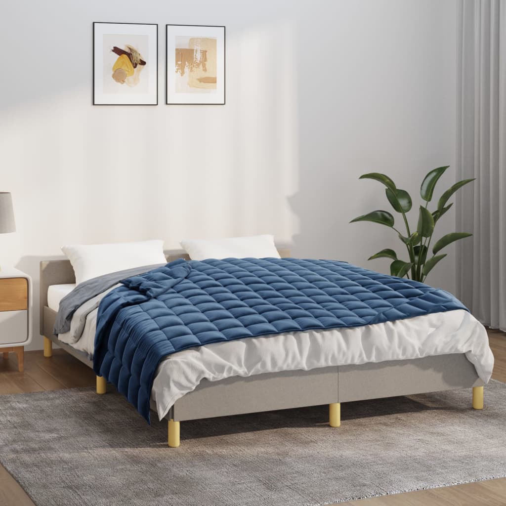 tyngdetæppe 122x183 cm 5 kg stof blå