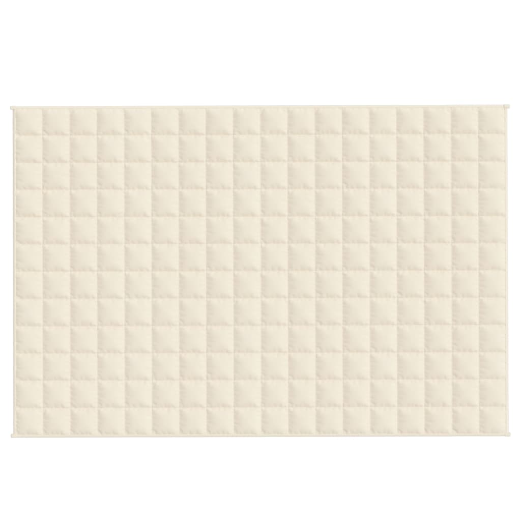 tyngdetæppe 122x183 cm 5 kg stof lys cremefarve