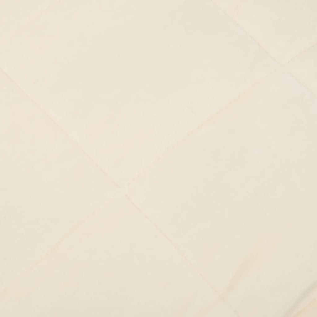 tyngdetæppe 122x183 cm 9 kg stof lys cremefarve