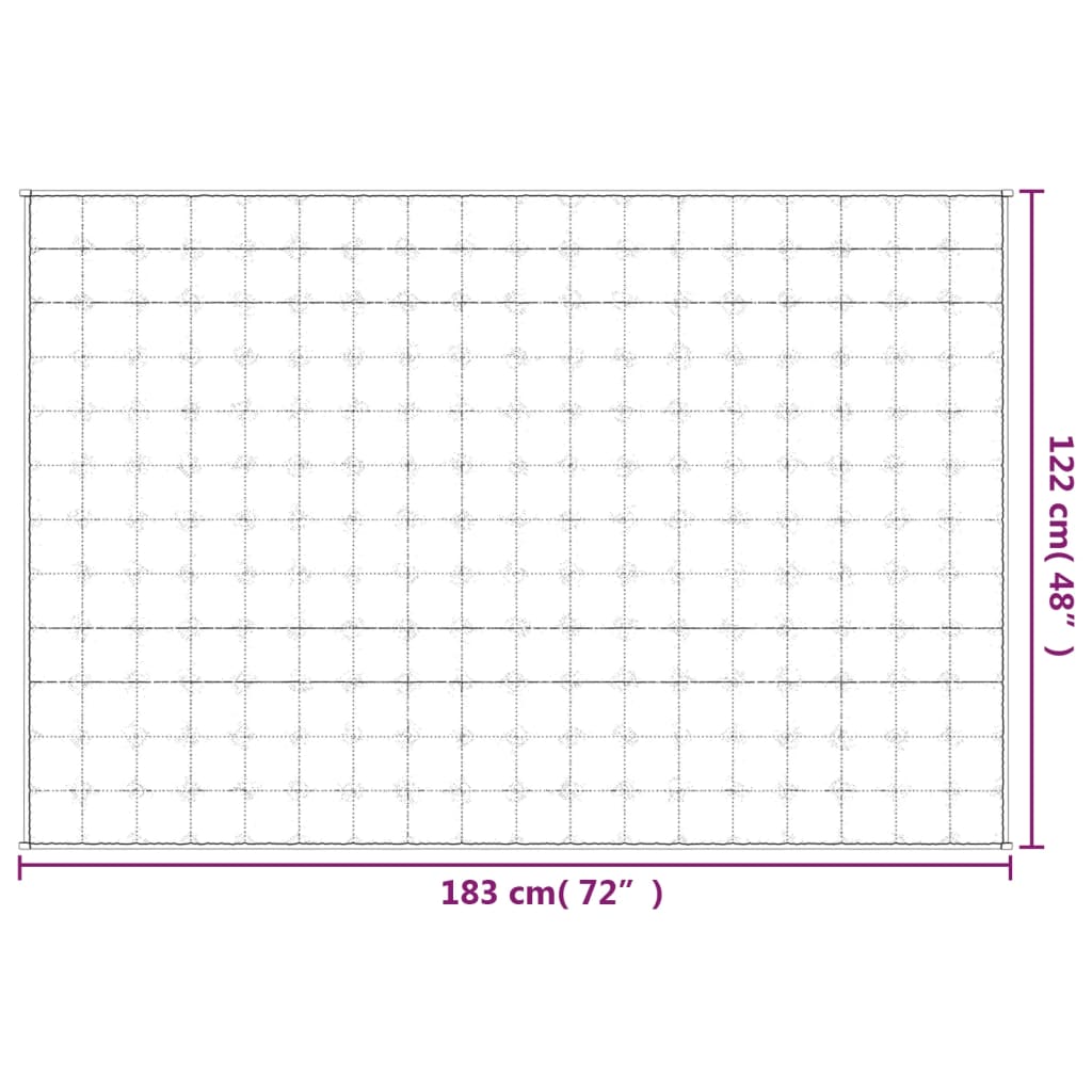 tyngdetæppe 122x183 cm 9 kg stof lys cremefarve