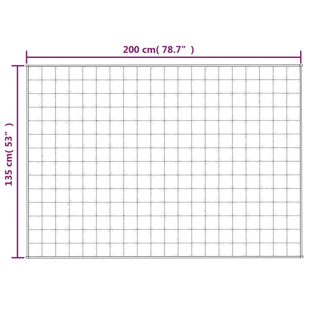 tyngdetæppe 135x200 cm 10 kg stof lys cremefarve