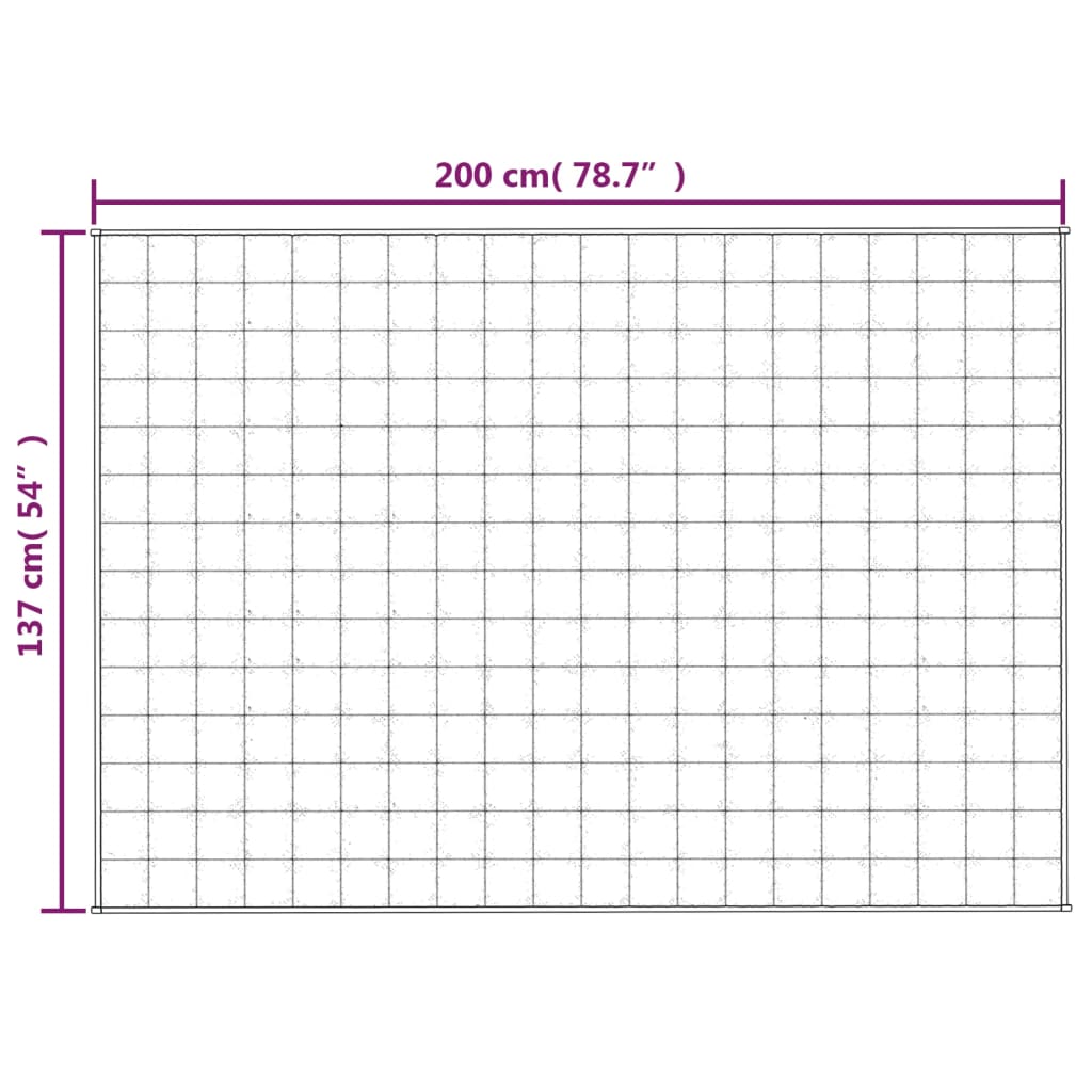 tyngdetæppe 137x200 cm 10 kg stof lys cremefarve