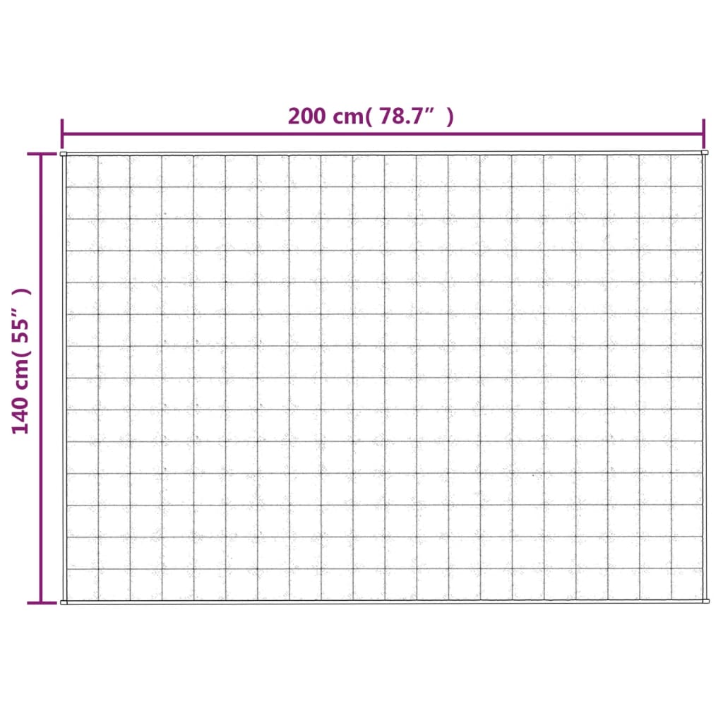 tyngdetæppe 140x200 cm 10 kg stof lys cremefarve