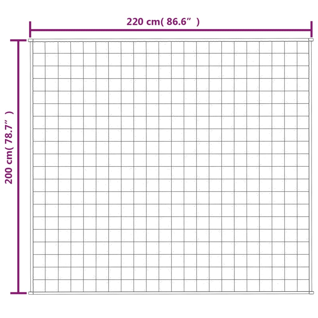 tyngdetæppe 200x220 cm 13 kg stof lys cremefarve