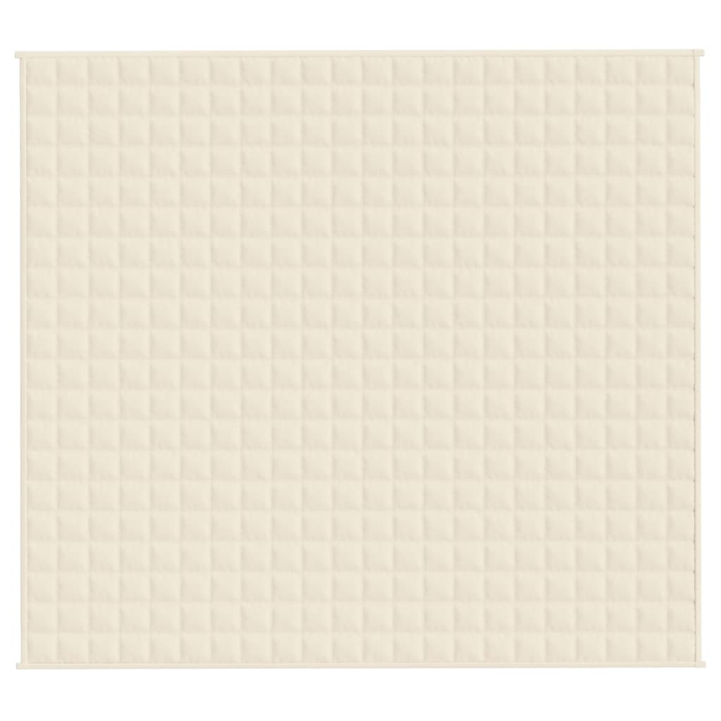 tyngdetæppe 200x230 cm 13 kg stof lys cremefarve