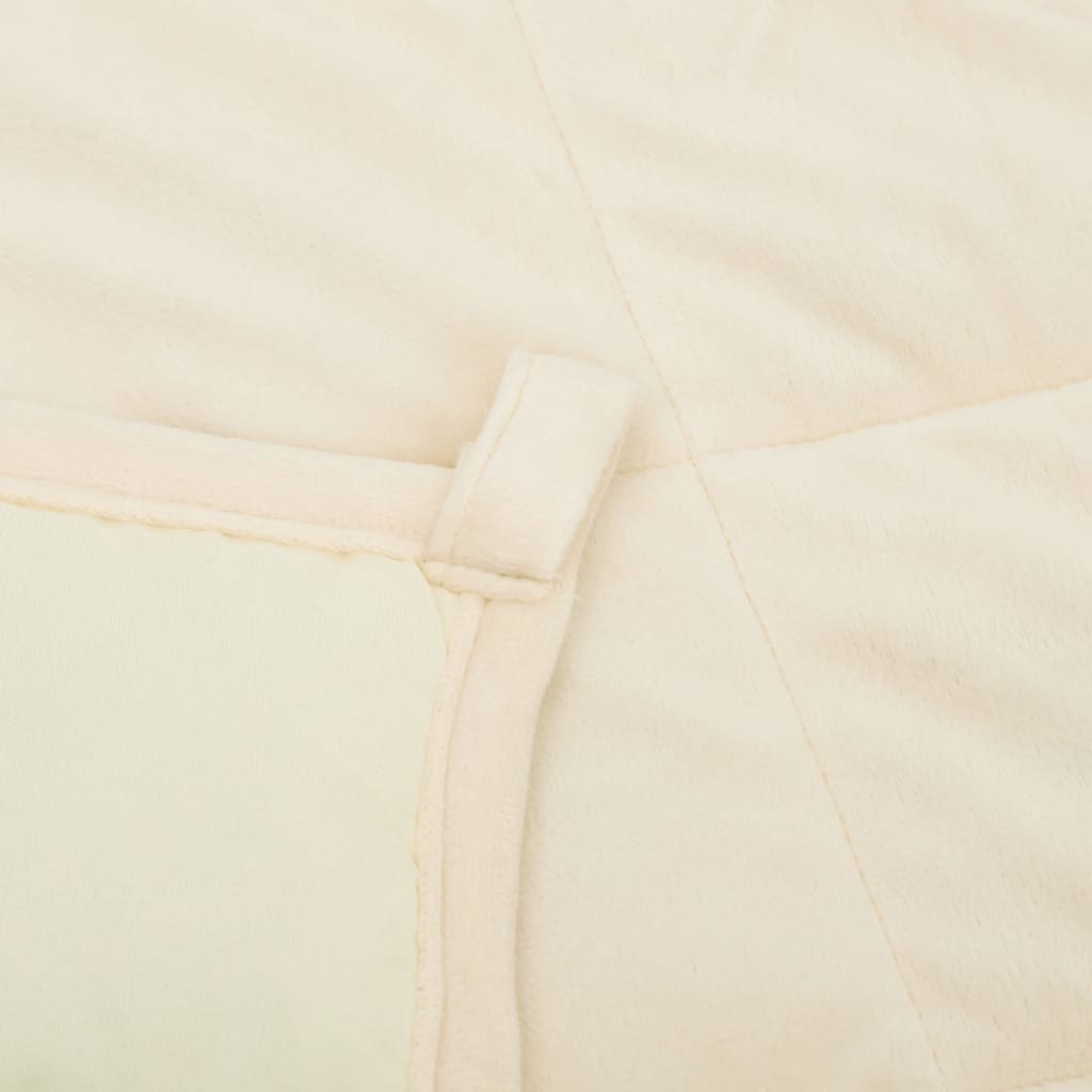tyngdetæppe 200x230 cm 13 kg stof lys cremefarve