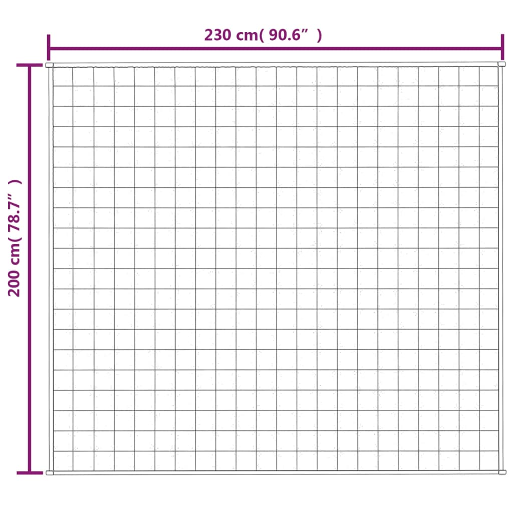 tyngdetæppe 200x230 cm 13 kg stof lys cremefarve