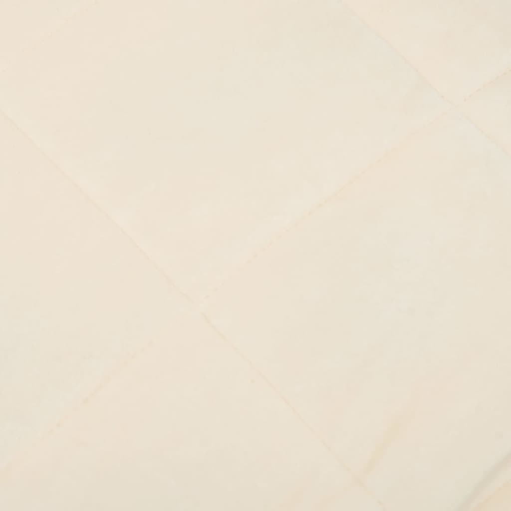 tyngdetæppe 220x230 cm 15 kg stof lys cremefarve