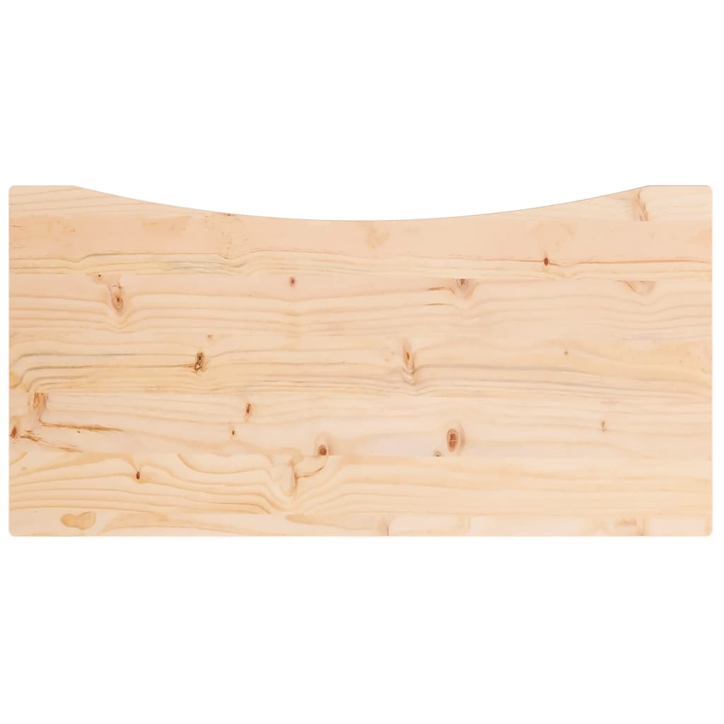 skrivebordsplade 80x40x2,5 cm massivt fyrretræ