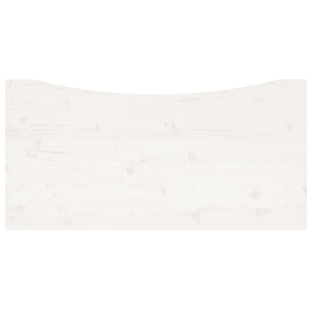 skrivebordsplade 100x60x2,5 cm massivt fyrretræ hvid