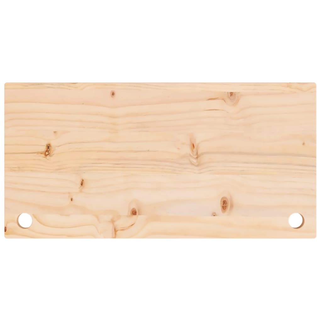 skrivebordsplade 80x40x2,5 cm massivt fyrretræ