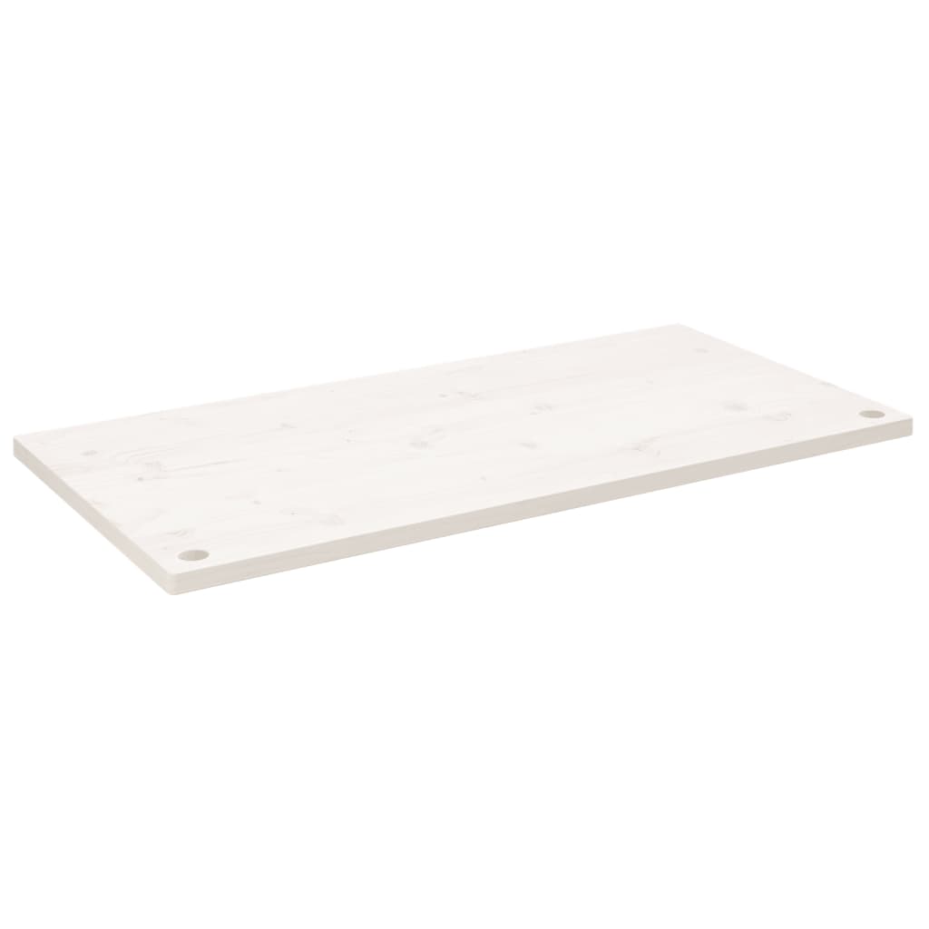 skrivebordsplade 100x60x2,5 cm massivt fyrretræ hvid