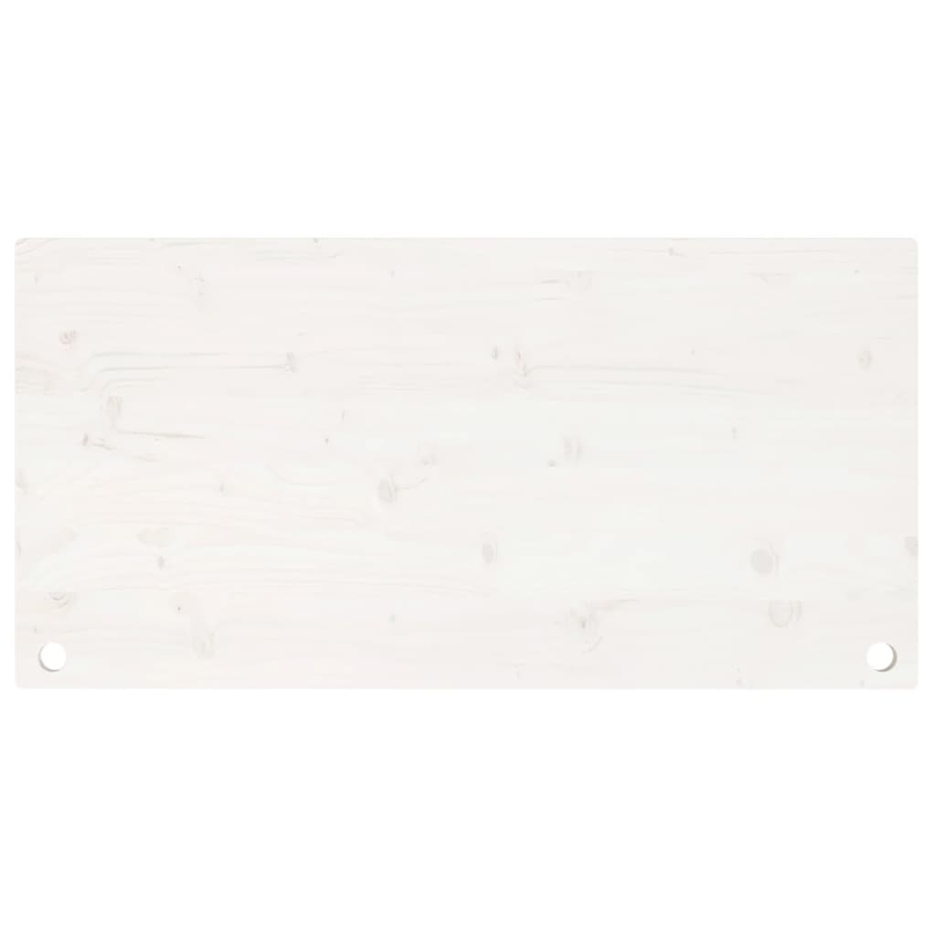 skrivebordsplade 100x60x2,5 cm massivt fyrretræ hvid