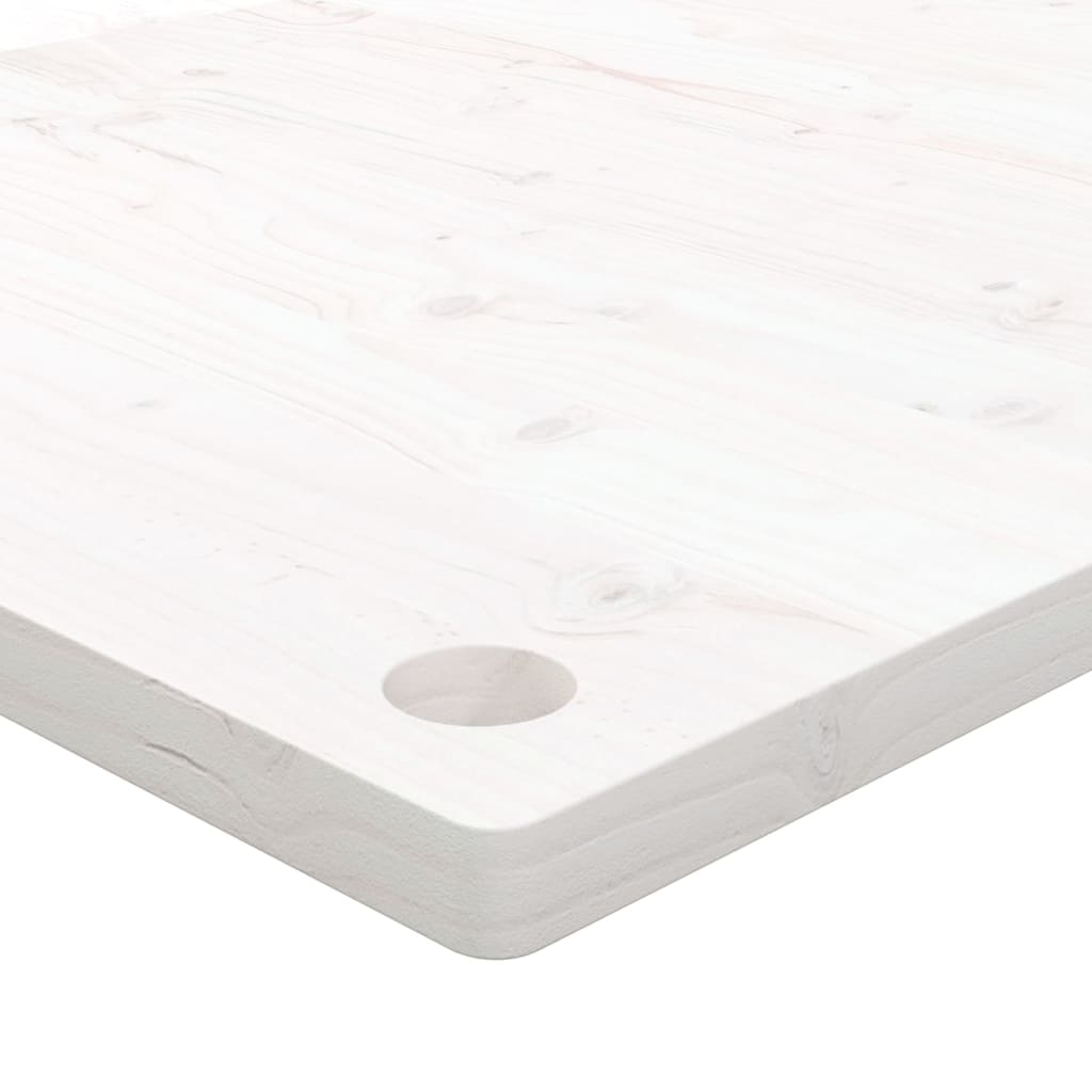 skrivebordsplade 100x60x2,5 cm massivt fyrretræ hvid