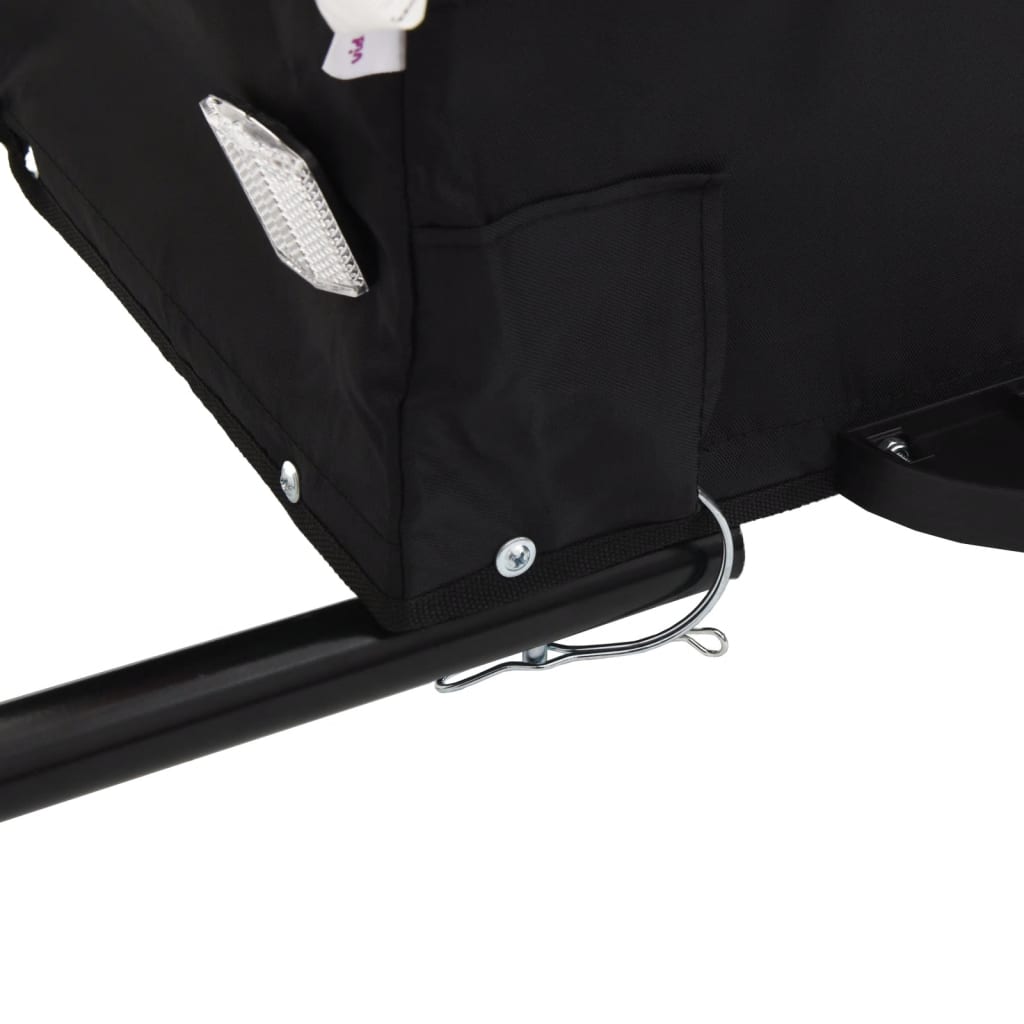Fahrradanhänger 45 kg Eisen schwarz und orange