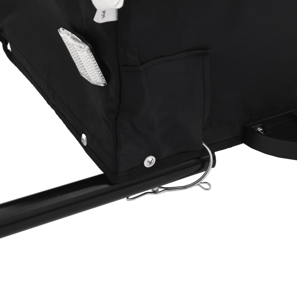 Fahrradanhänger 45 kg Eisen schwarz und rot