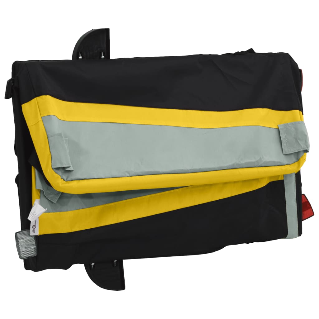 Fahrradanhänger 45 kg Eisen schwarz und gelb