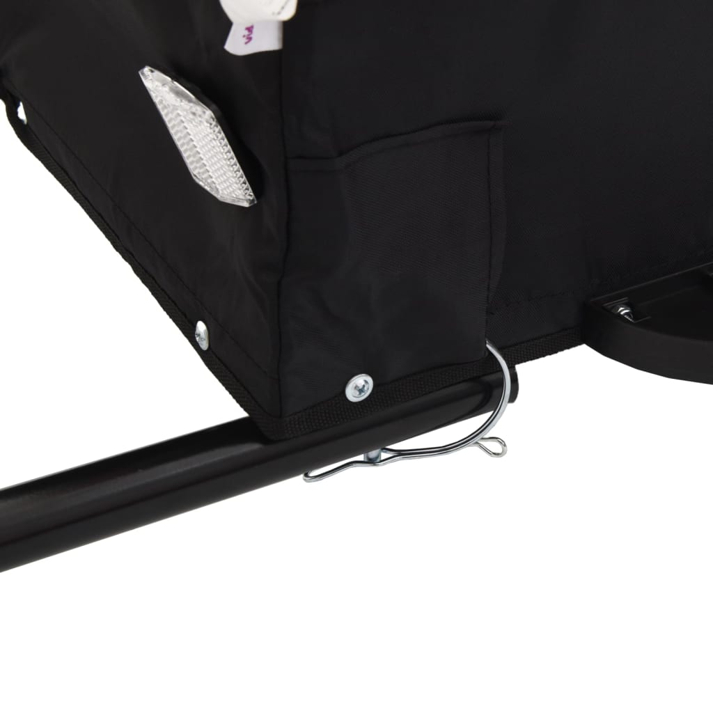 Fahrradanhänger 45 kg Eisen schwarz und gelb
