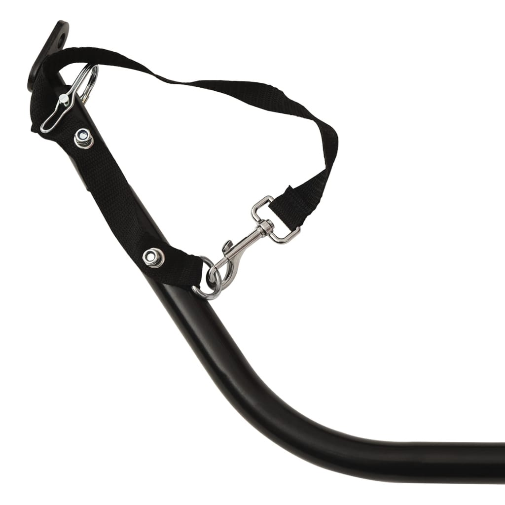 Fahrradanhänger 45 kg Eisen schwarz und rot