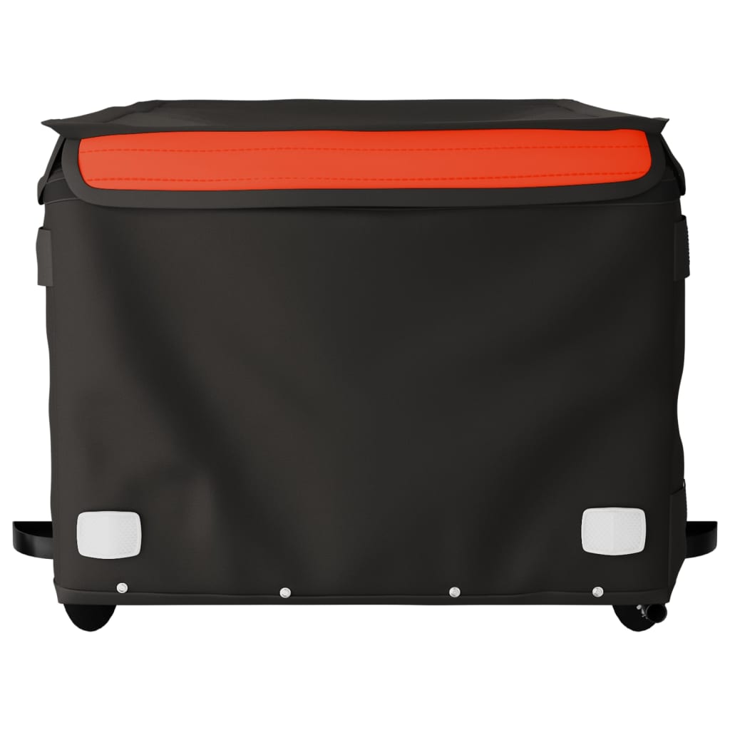 Fahrradanhänger 45 kg Eisen schwarz und orange