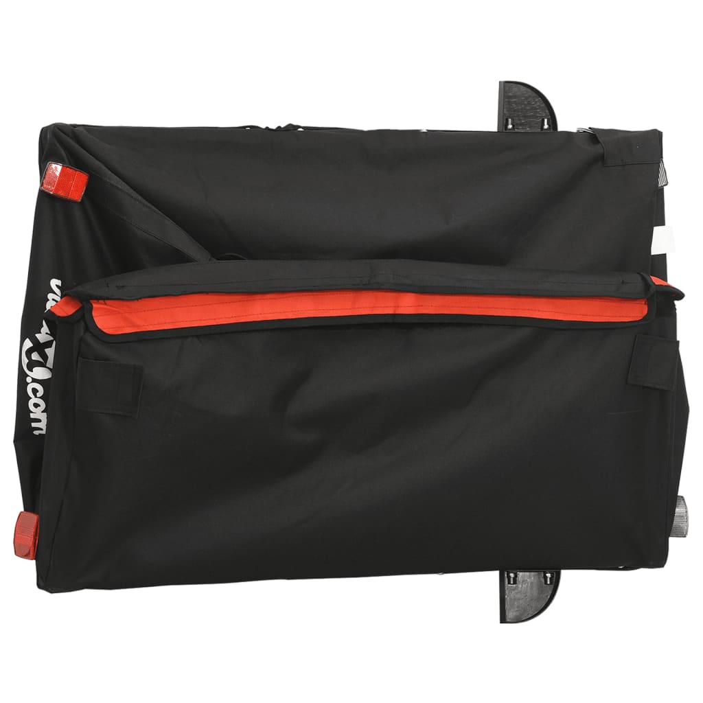 Fahrradanhänger 45 kg Eisen schwarz und orange
