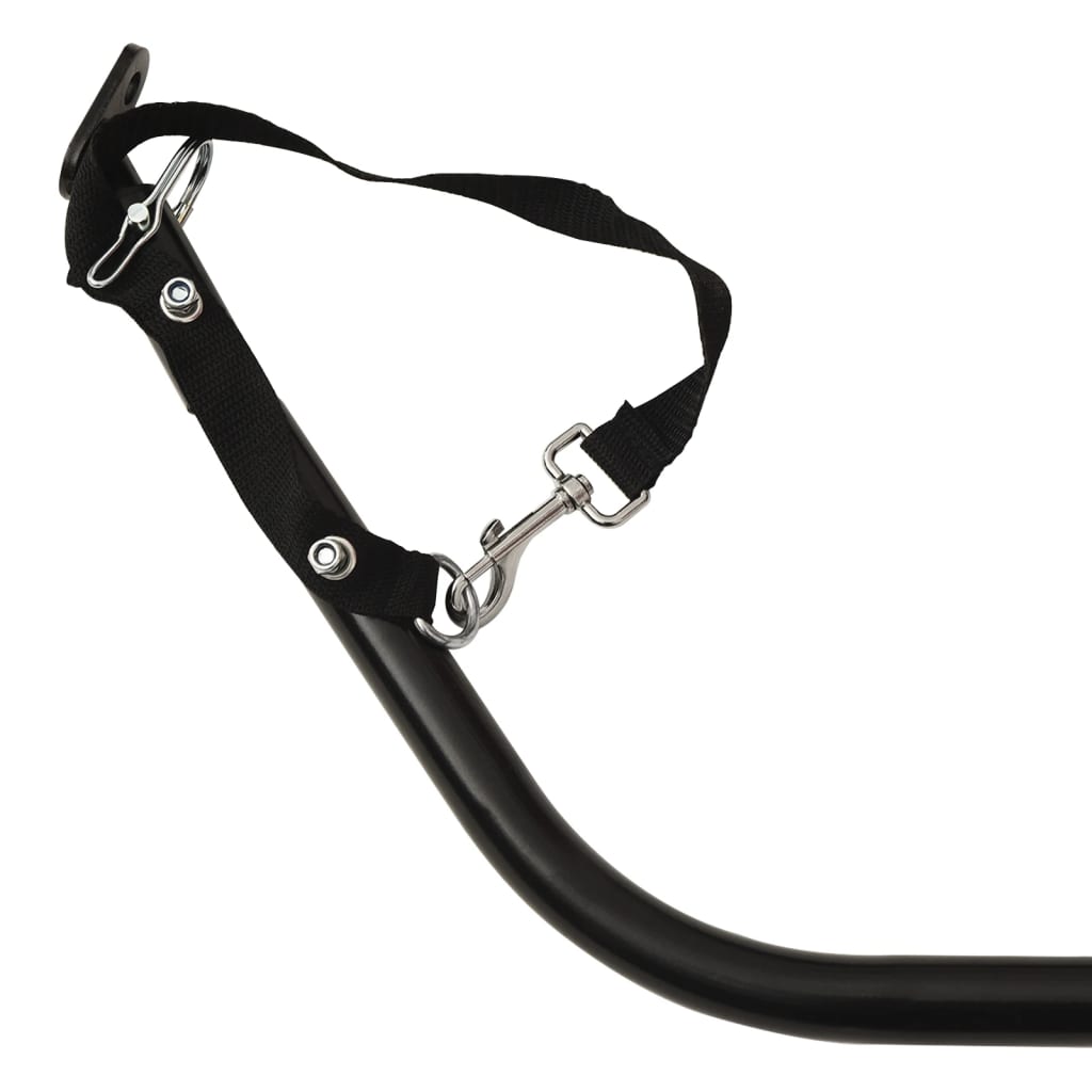 Fahrradanhänger 45 kg Eisen schwarz und rot