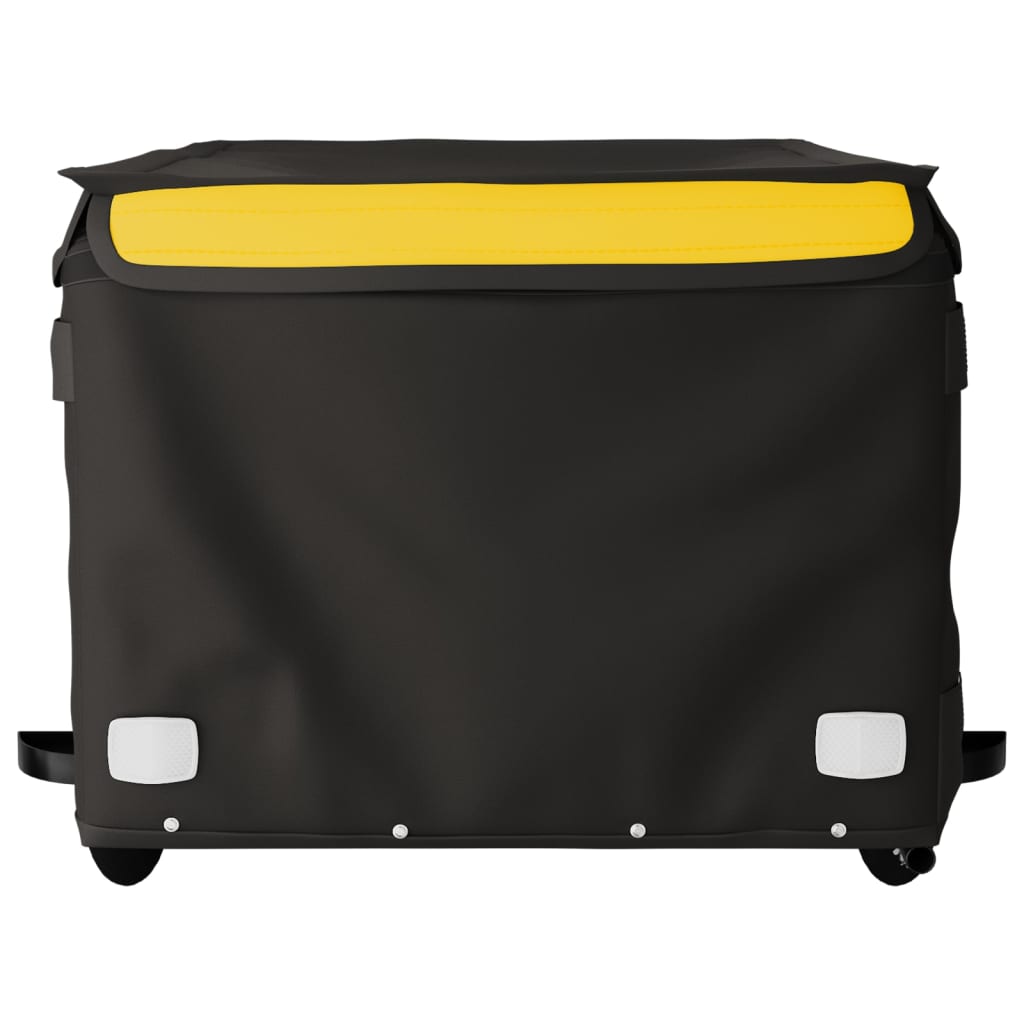 Fahrradanhänger 45 kg Eisen schwarz und gelb