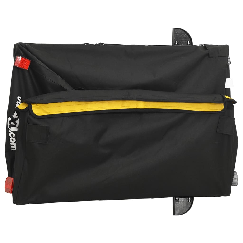 Fahrradanhänger 45 kg Eisen schwarz und gelb