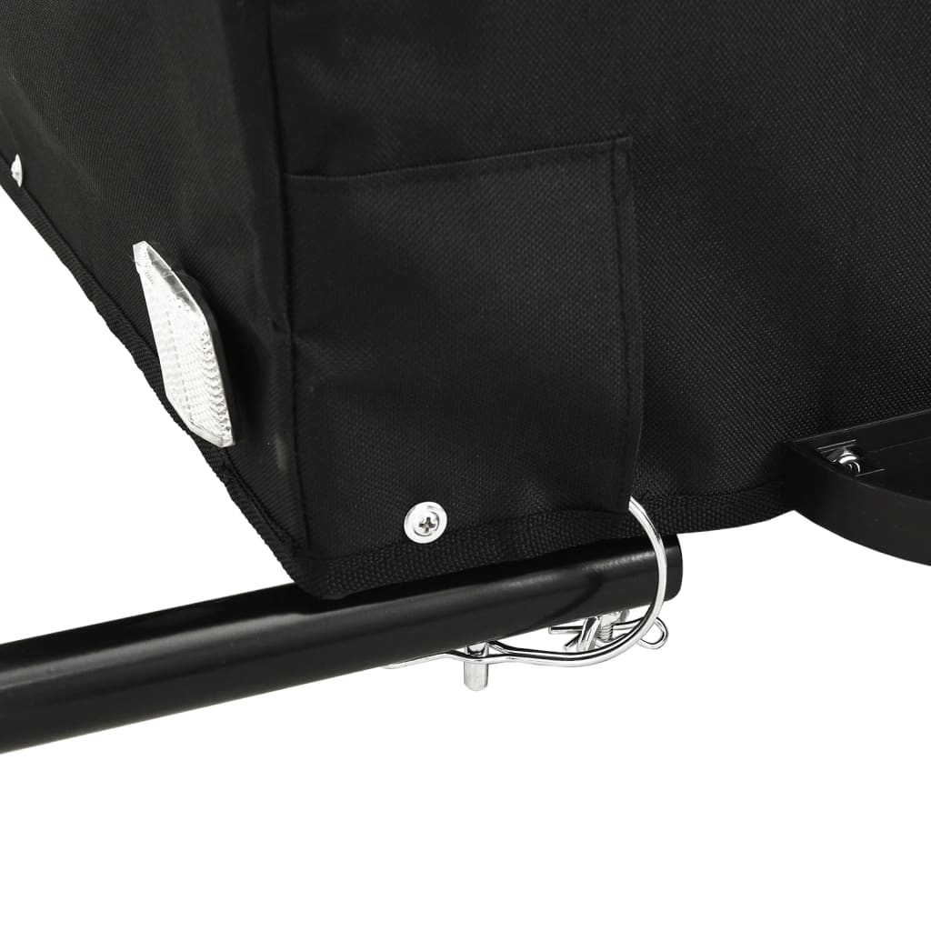 Fahrradanhänger 45 kg Eisen schwarz und orange