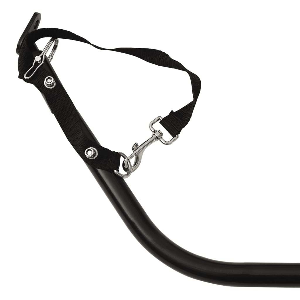 Fahrradanhänger 45 kg Eisen schwarz und rot