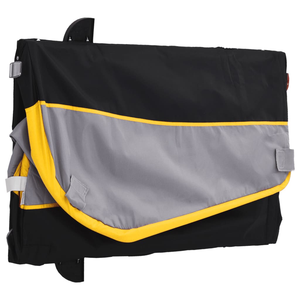 Fahrradanhänger 45 kg Eisen schwarz und gelb