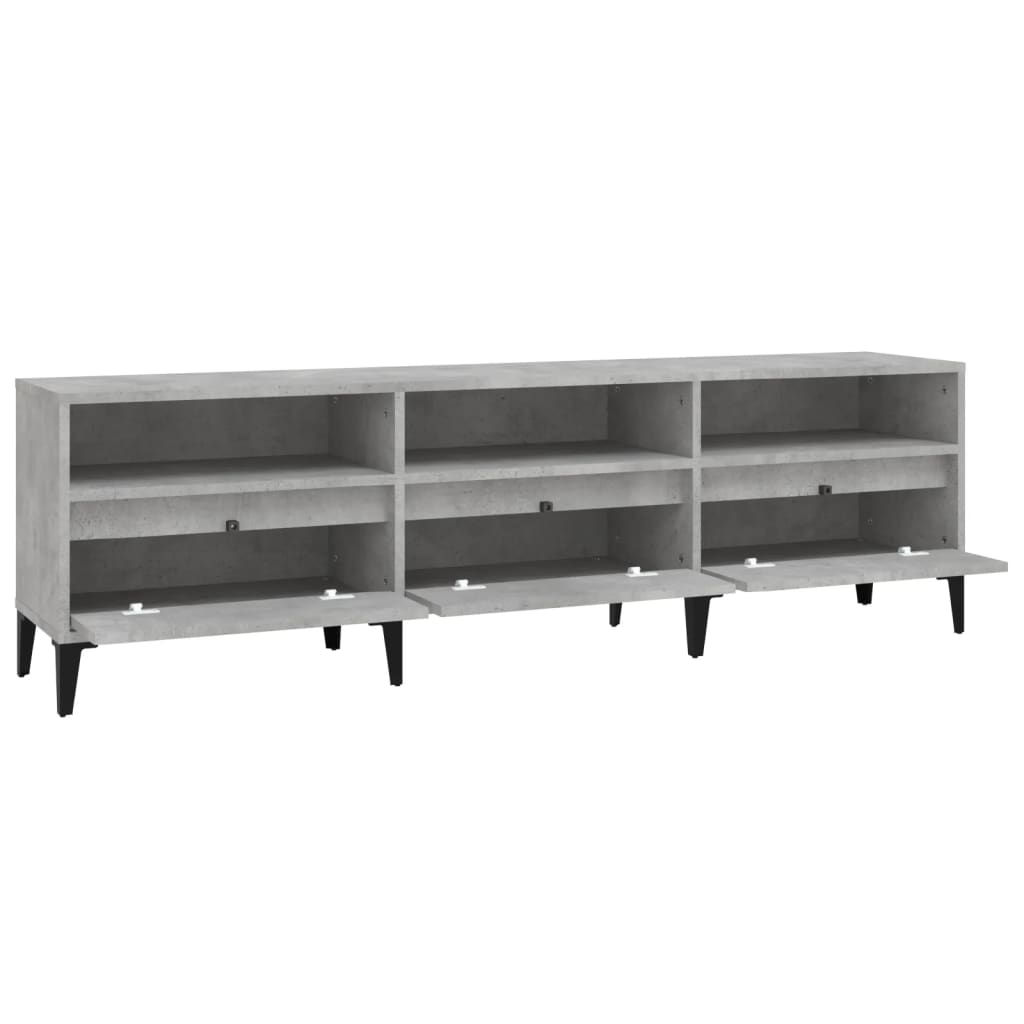 TV-bord 150x30x44,5 cm konstruerat trä betong grå